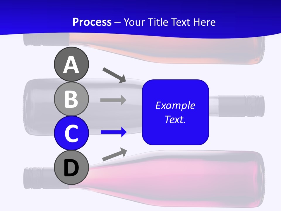 Isolated Colorful Wine Bottles Over A White Background PowerPoint Template