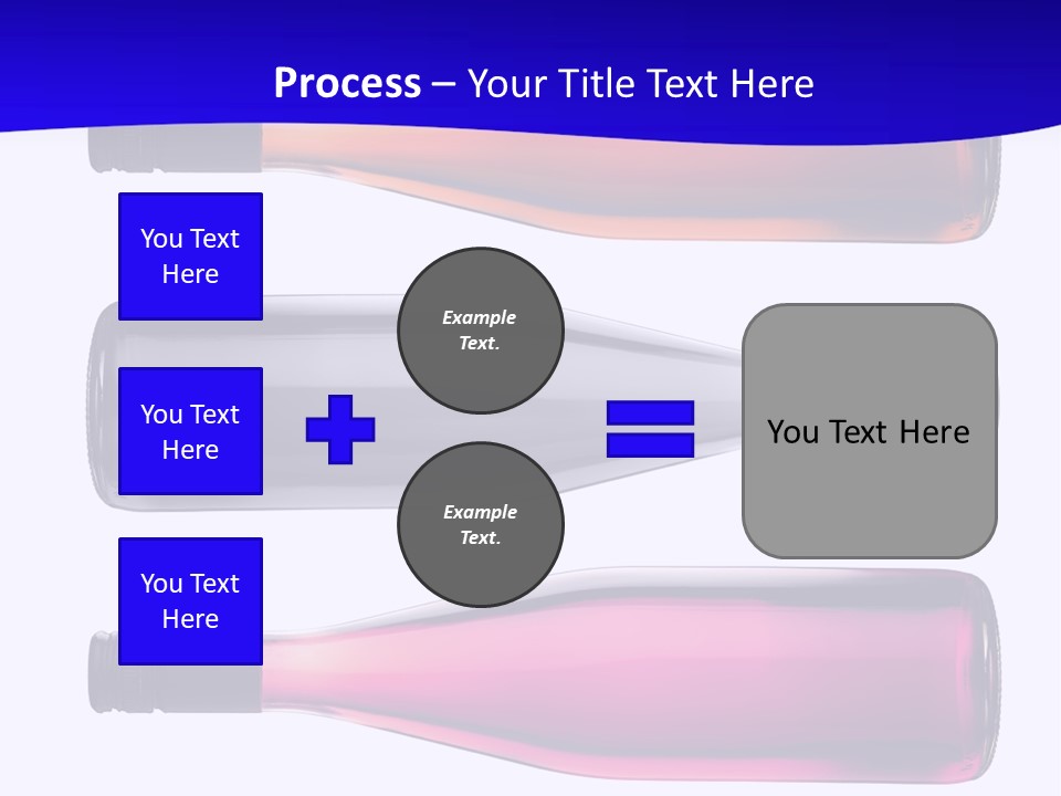 Isolated Colorful Wine Bottles Over A White Background PowerPoint Template