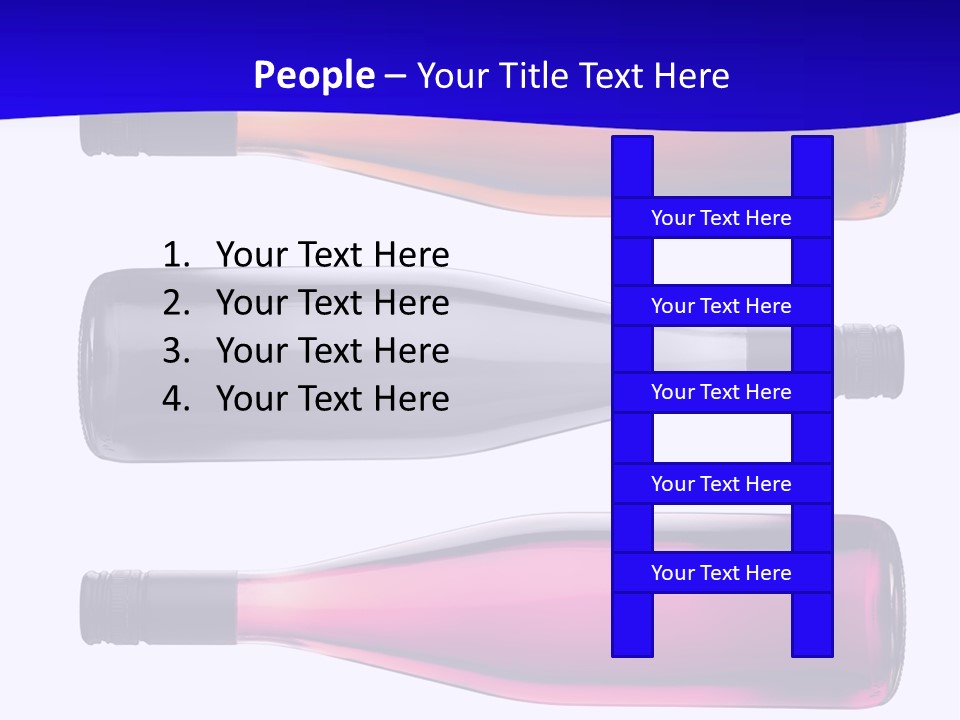 Isolated Colorful Wine Bottles Over A White Background PowerPoint Template