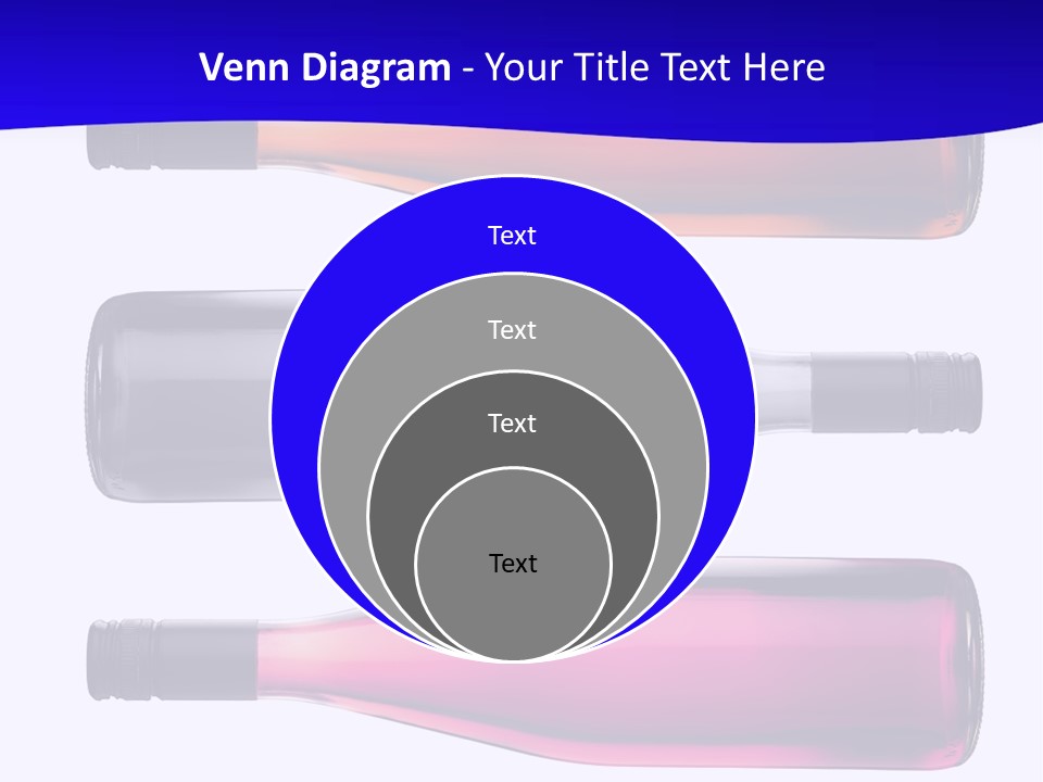 Isolated Colorful Wine Bottles Over A White Background PowerPoint Template