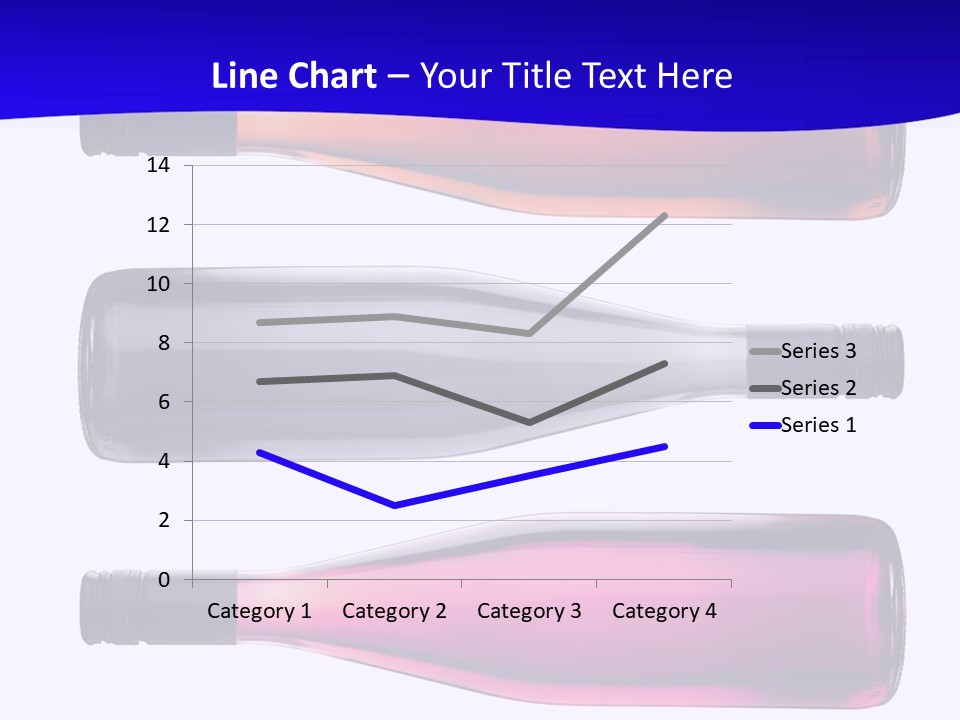 Isolated Colorful Wine Bottles Over A White Background PowerPoint Template