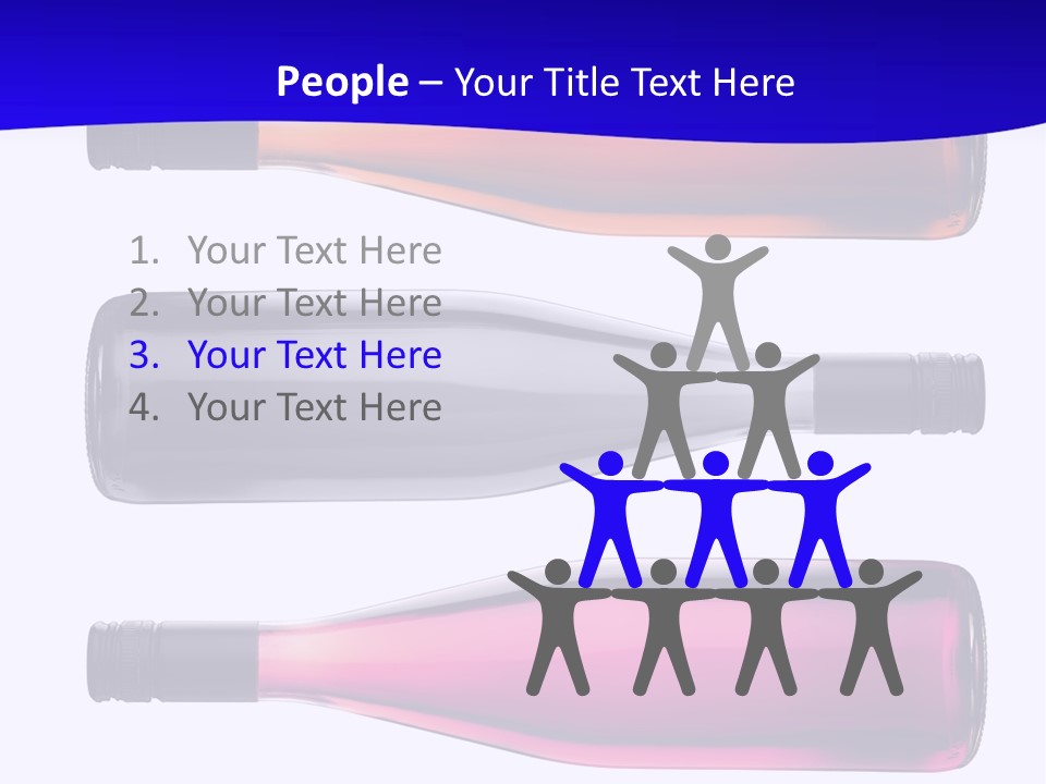 Isolated Colorful Wine Bottles Over A White Background PowerPoint Template