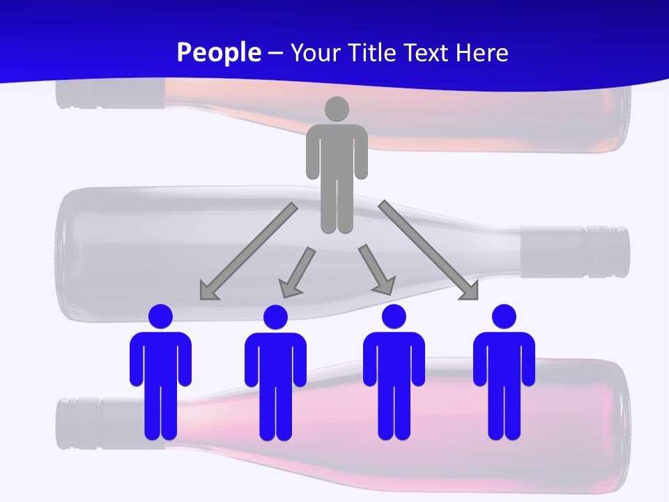 Isolated Colorful Wine Bottles Over A White Background PowerPoint Template