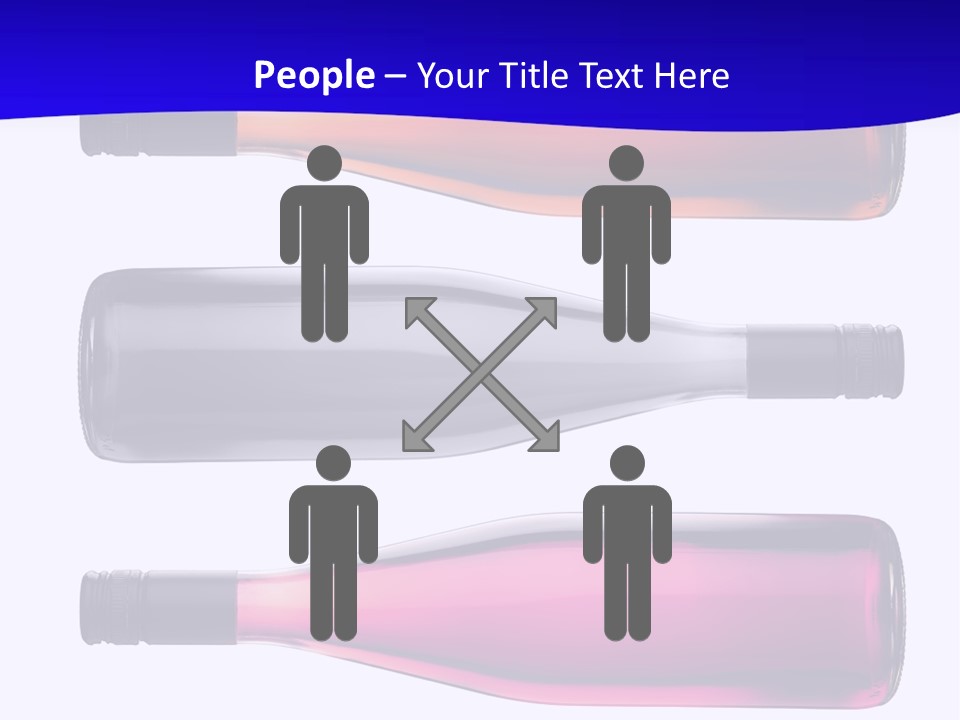 Isolated Colorful Wine Bottles Over A White Background PowerPoint Template