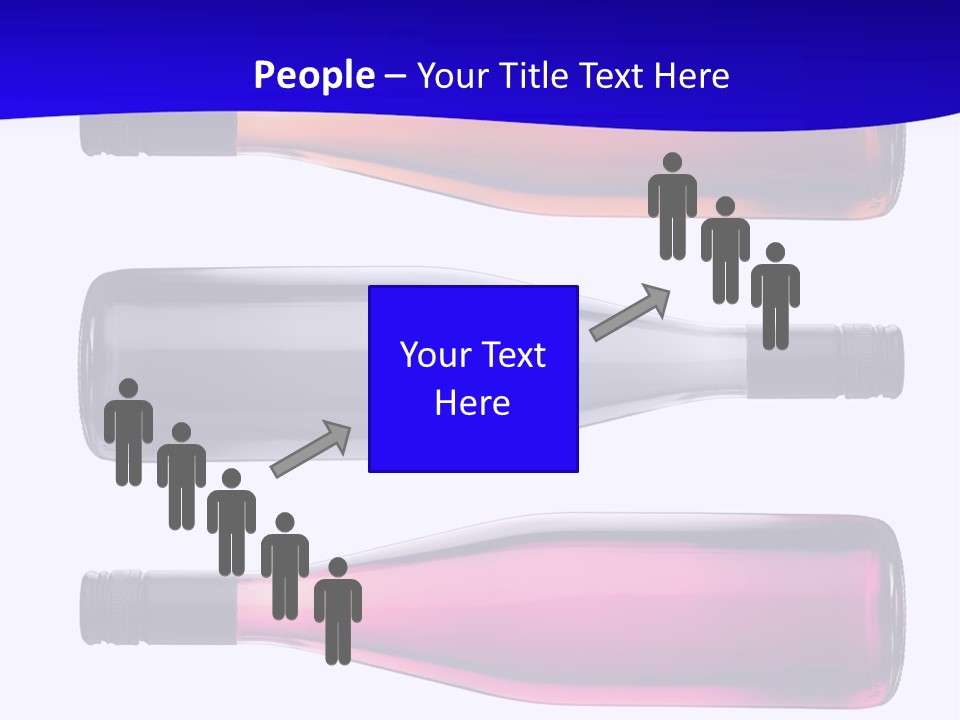 Isolated Colorful Wine Bottles Over A White Background PowerPoint Template