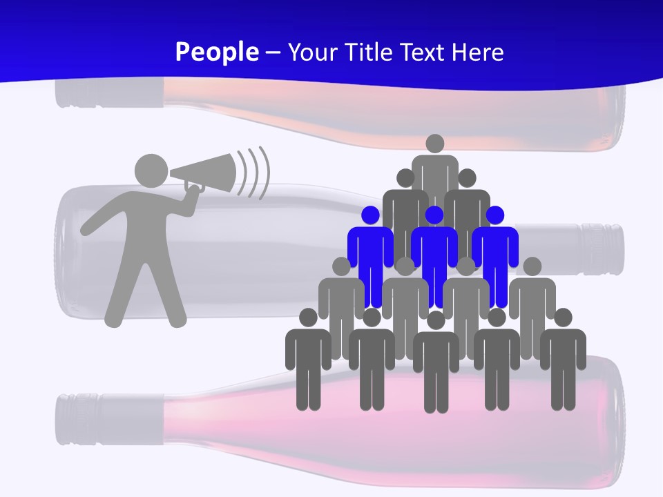 Isolated Colorful Wine Bottles Over A White Background PowerPoint Template