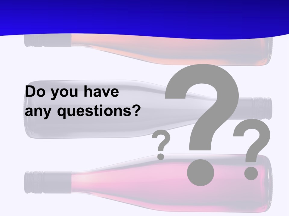 Isolated Colorful Wine Bottles Over A White Background PowerPoint Template