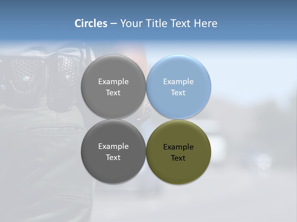 A Police Officer Standing By Traffic PowerPoint Template