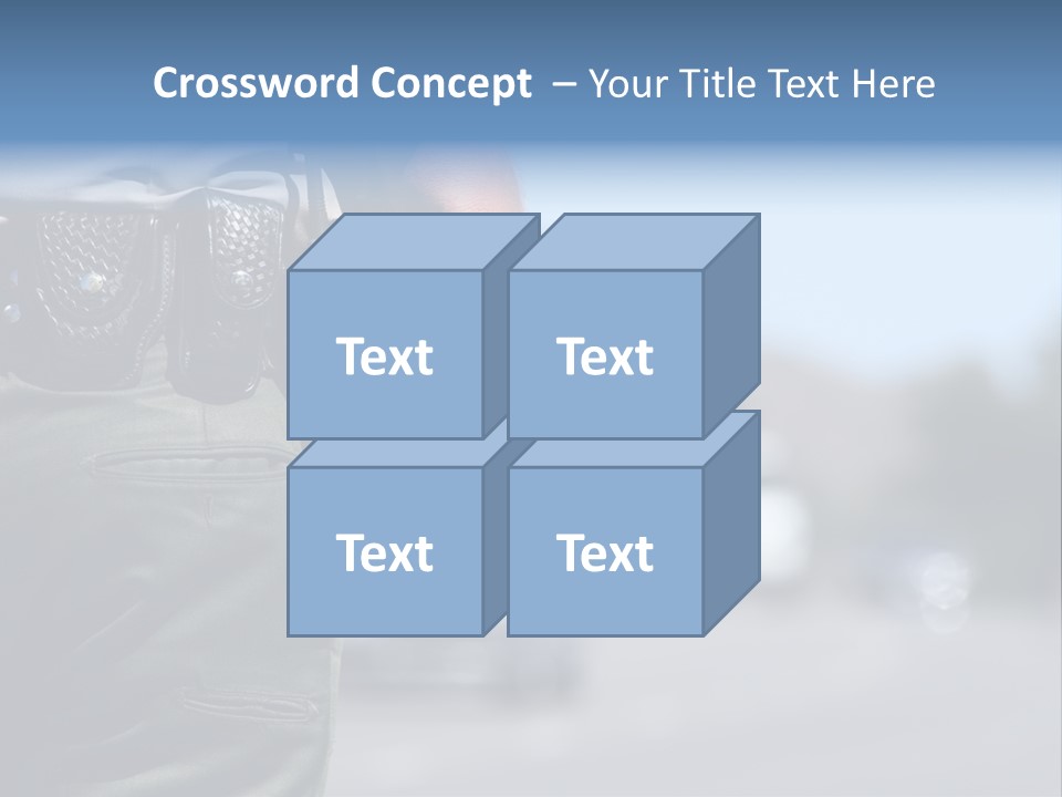 A Police Officer Standing By Traffic PowerPoint Template