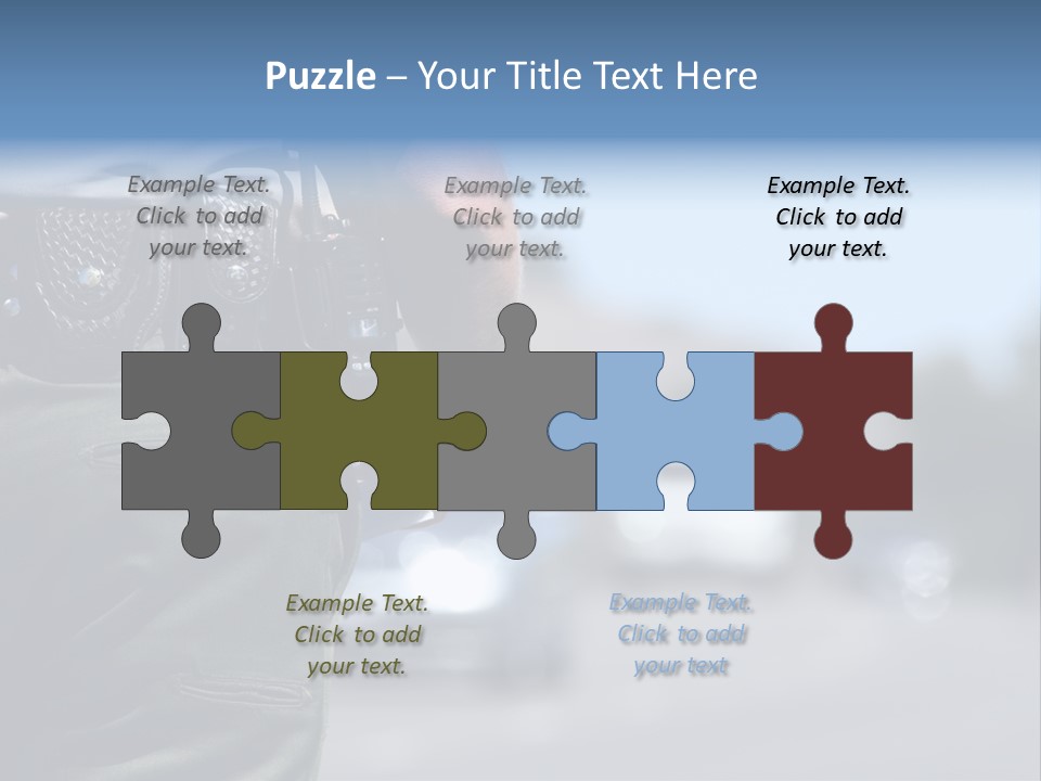 A Police Officer Standing By Traffic PowerPoint Template