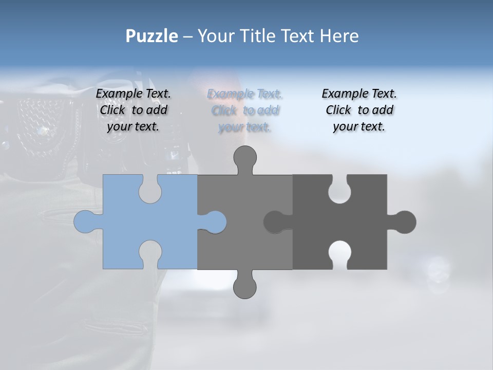 A Police Officer Standing By Traffic PowerPoint Template