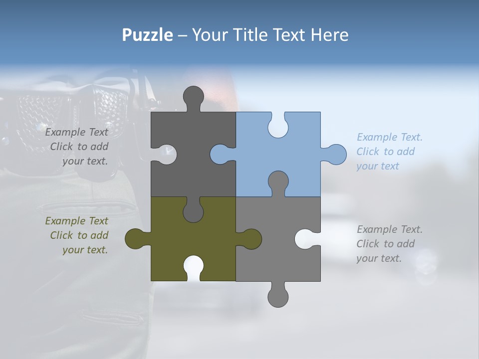 A Police Officer Standing By Traffic PowerPoint Template