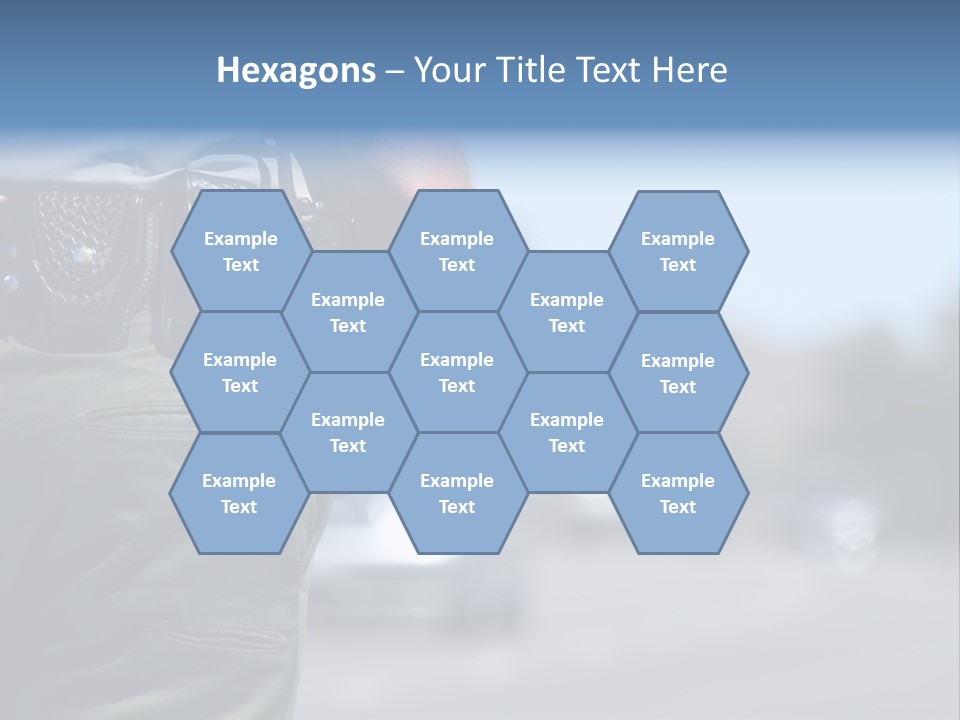 A Police Officer Standing By Traffic PowerPoint Template