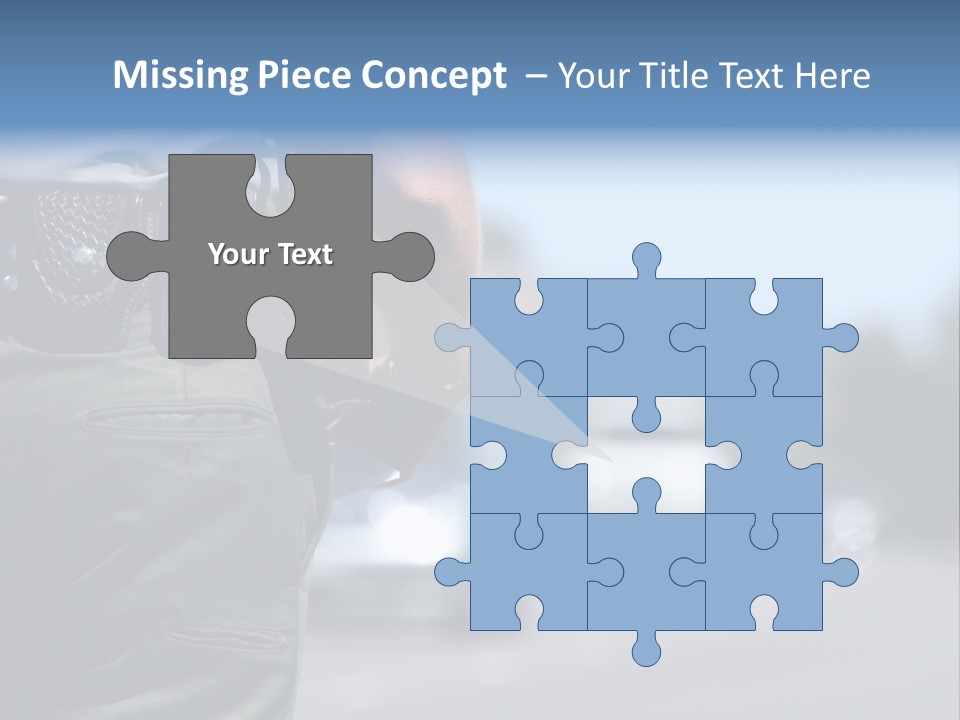 A Police Officer Standing By Traffic PowerPoint Template