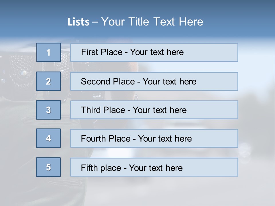 A Police Officer Standing By Traffic PowerPoint Template