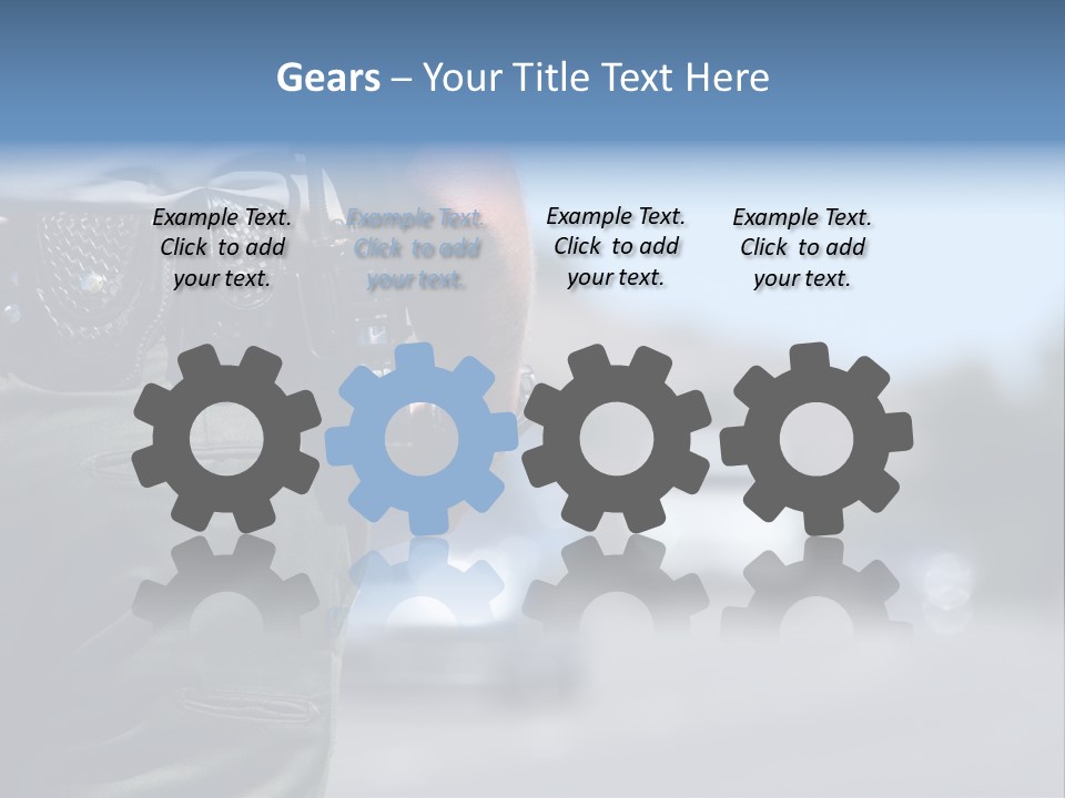 A Police Officer Standing By Traffic PowerPoint Template