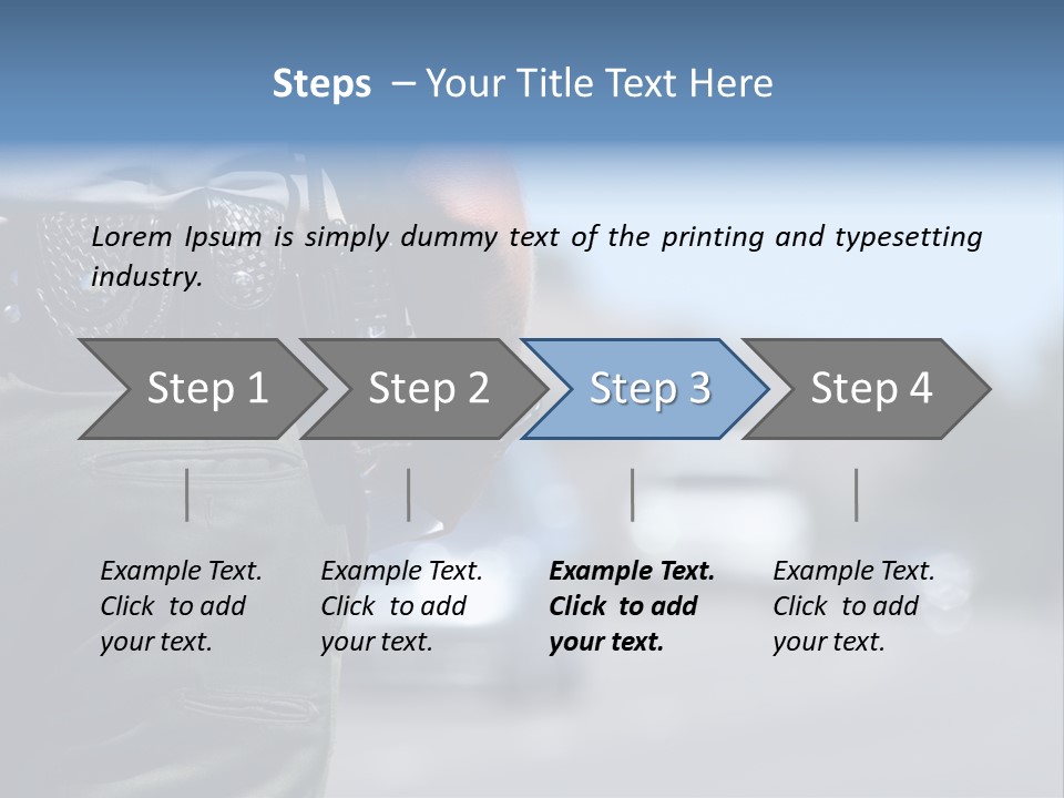 A Police Officer Standing By Traffic PowerPoint Template