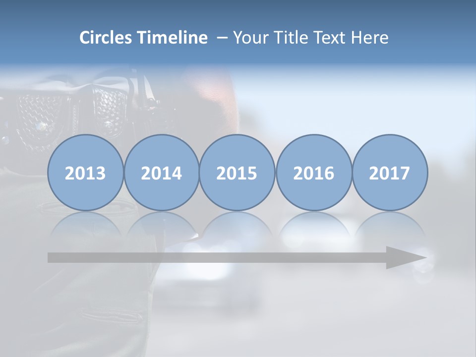 A Police Officer Standing By Traffic PowerPoint Template