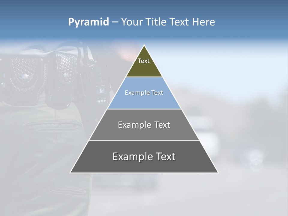 A Police Officer Standing By Traffic PowerPoint Template