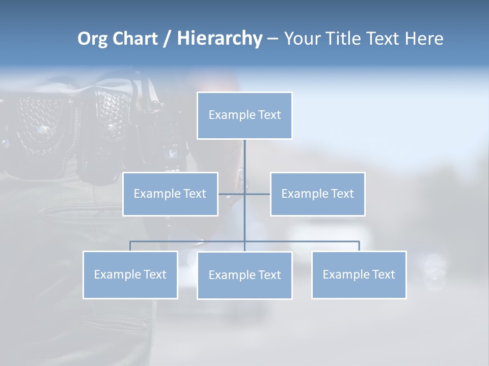 A Police Officer Standing By Traffic PowerPoint Template