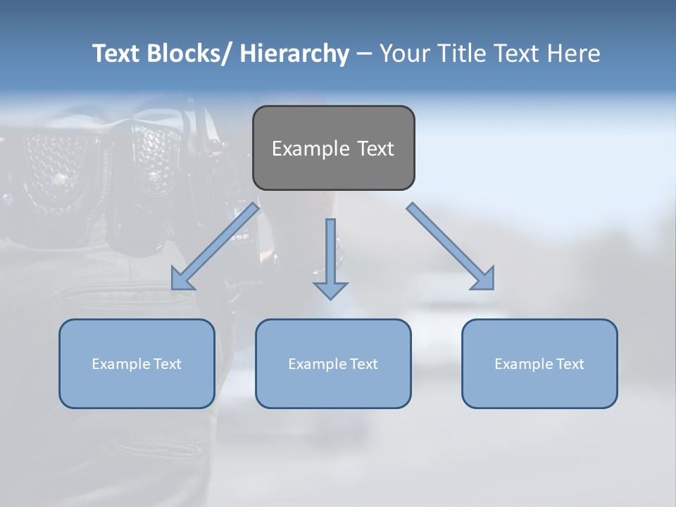 A Police Officer Standing By Traffic PowerPoint Template