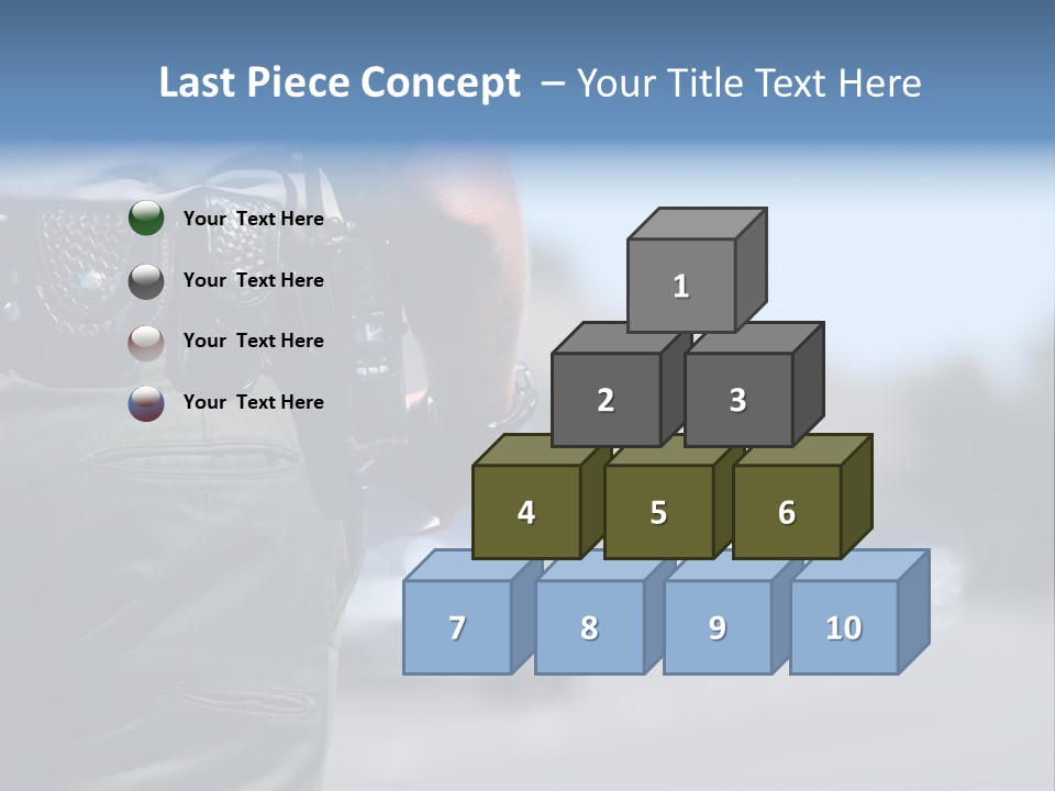 A Police Officer Standing By Traffic PowerPoint Template