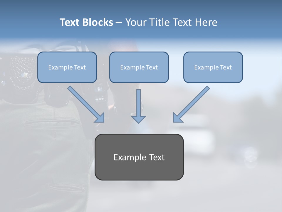 A Police Officer Standing By Traffic PowerPoint Template