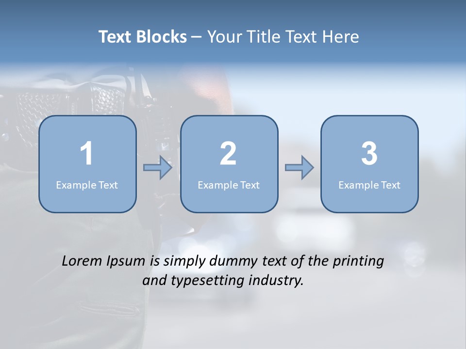 A Police Officer Standing By Traffic PowerPoint Template