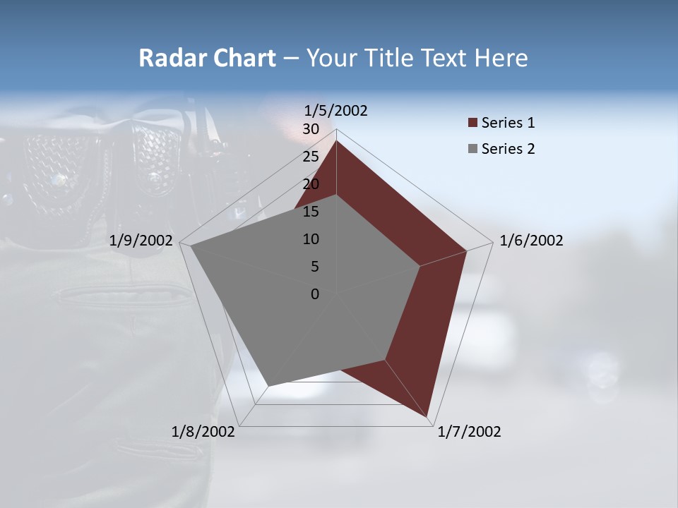 A Police Officer Standing By Traffic PowerPoint Template