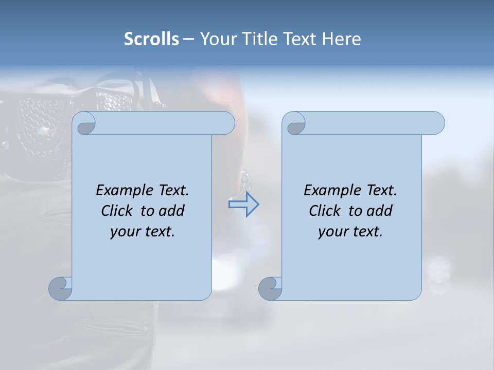 A Police Officer Standing By Traffic PowerPoint Template