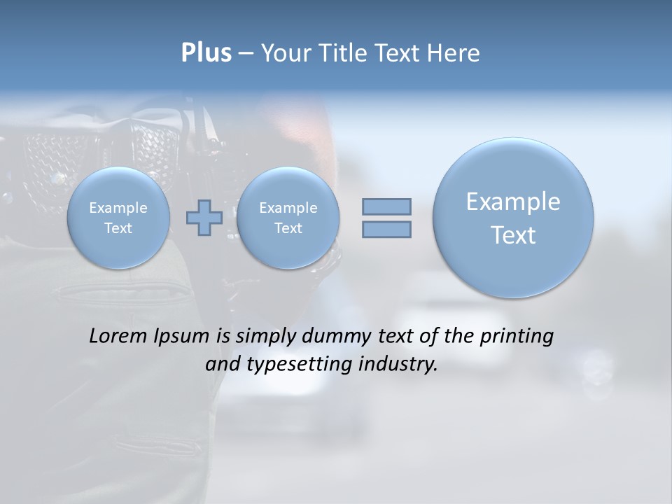 A Police Officer Standing By Traffic PowerPoint Template