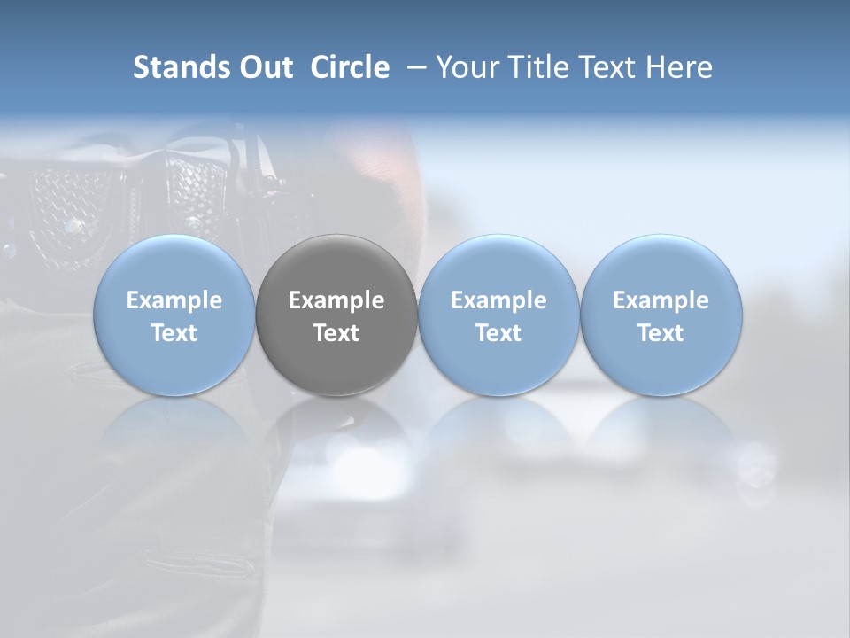 A Police Officer Standing By Traffic PowerPoint Template