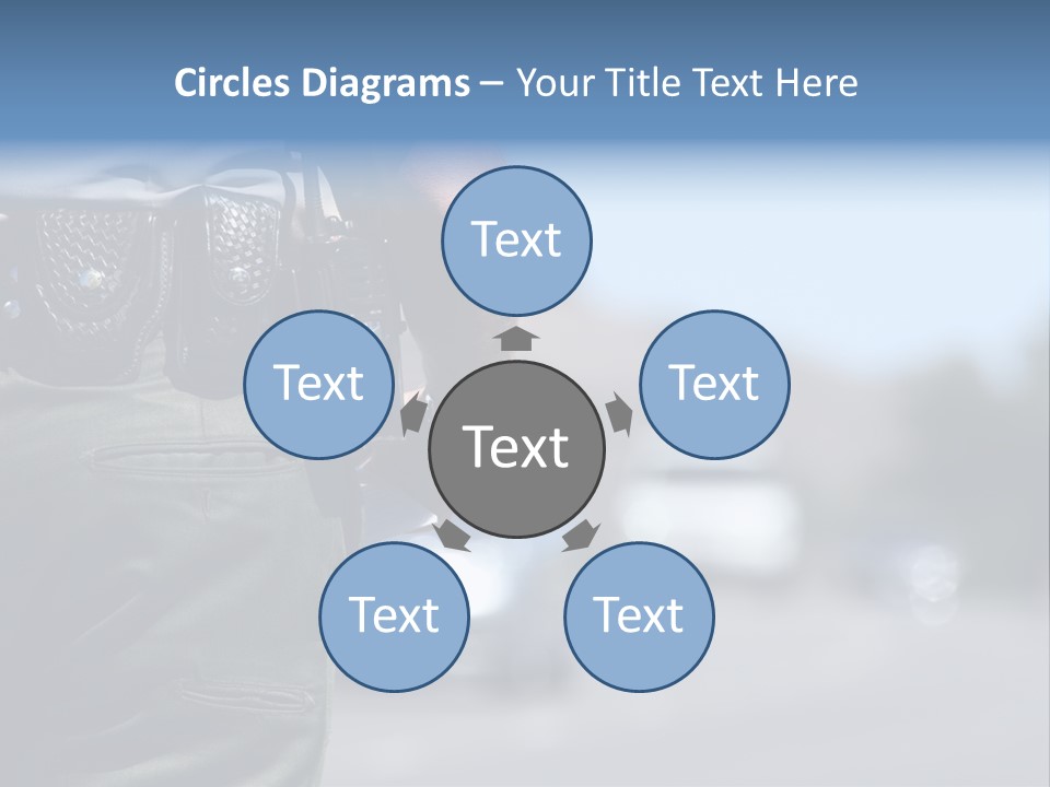 A Police Officer Standing By Traffic PowerPoint Template