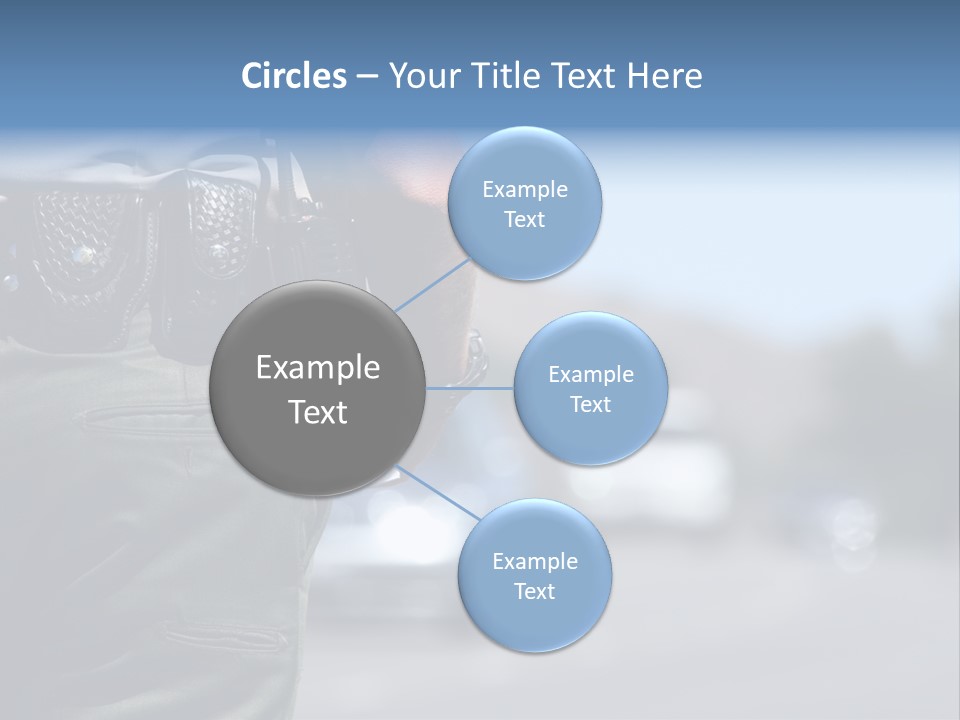 A Police Officer Standing By Traffic PowerPoint Template