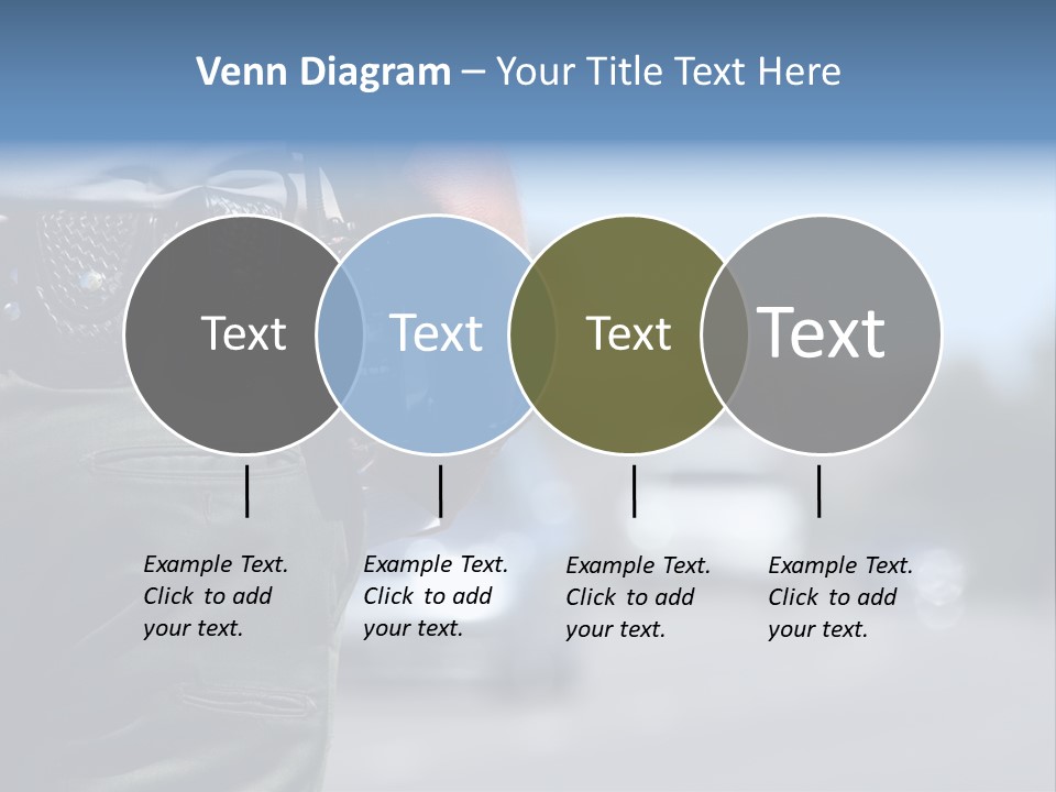 A Police Officer Standing By Traffic PowerPoint Template