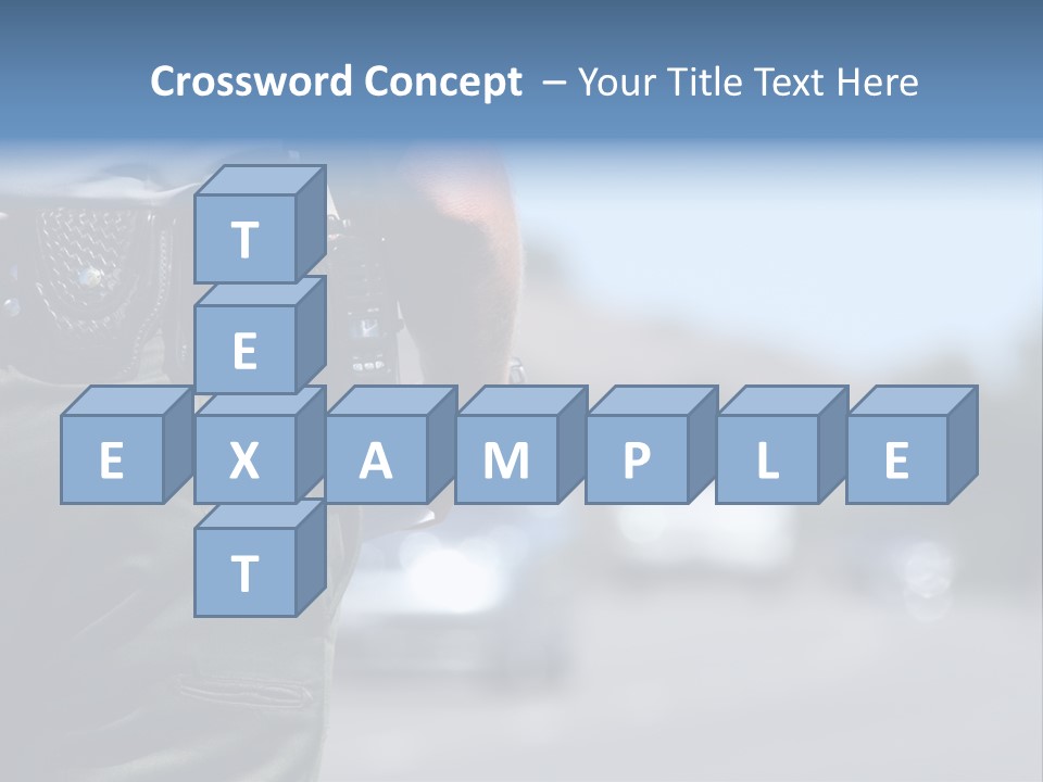 A Police Officer Standing By Traffic PowerPoint Template