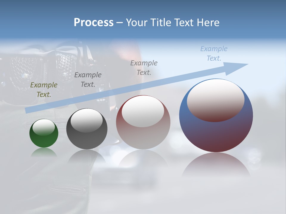 A Police Officer Standing By Traffic PowerPoint Template