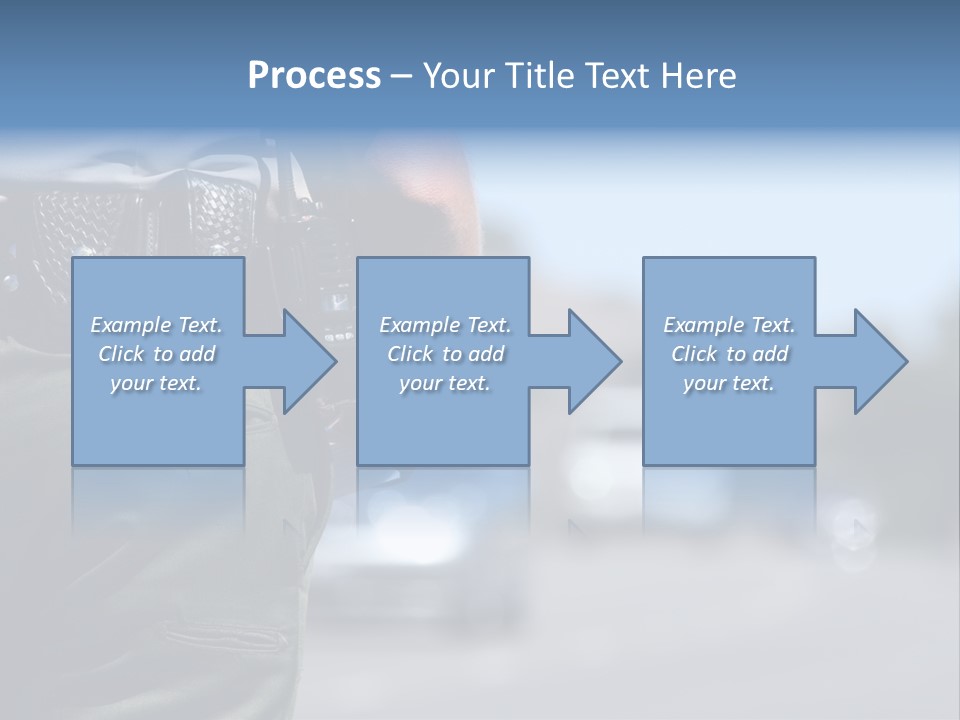 A Police Officer Standing By Traffic PowerPoint Template