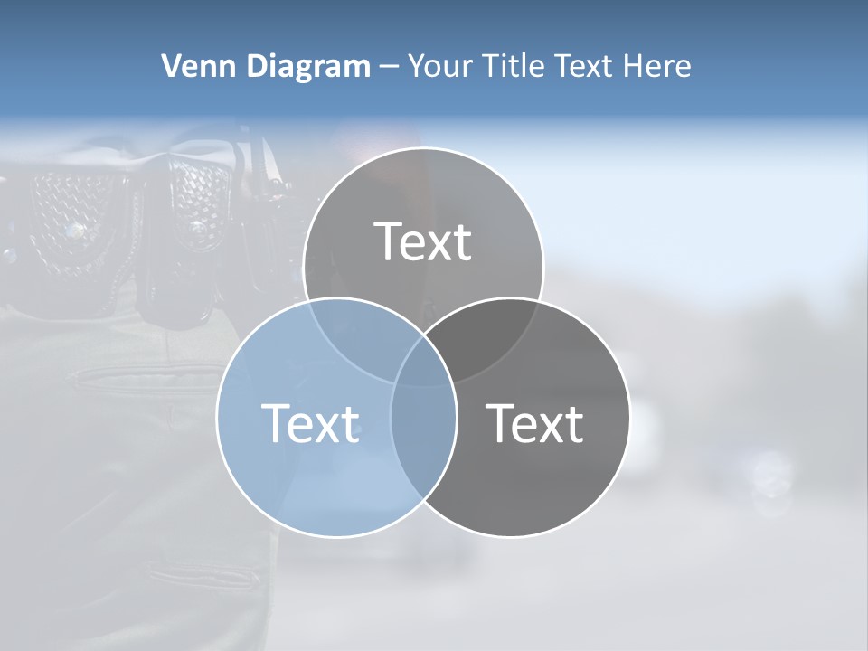A Police Officer Standing By Traffic PowerPoint Template