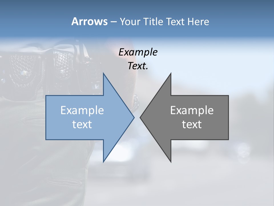 A Police Officer Standing By Traffic PowerPoint Template