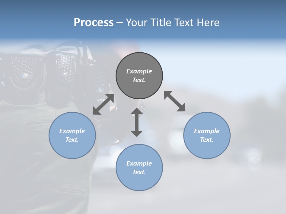 A Police Officer Standing By Traffic PowerPoint Template