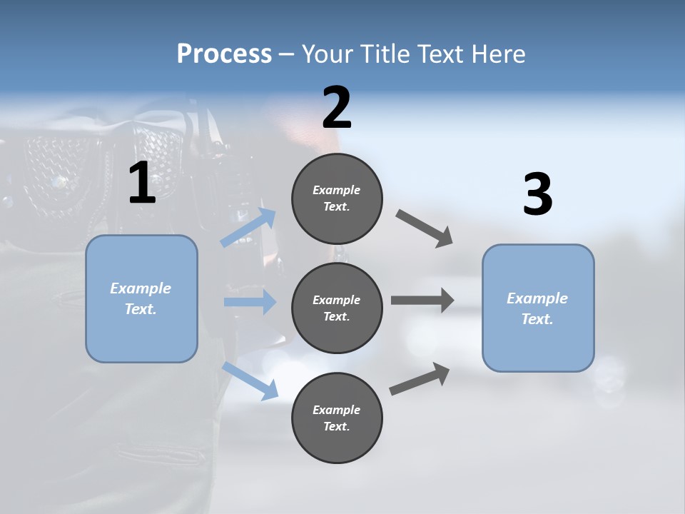 A Police Officer Standing By Traffic PowerPoint Template