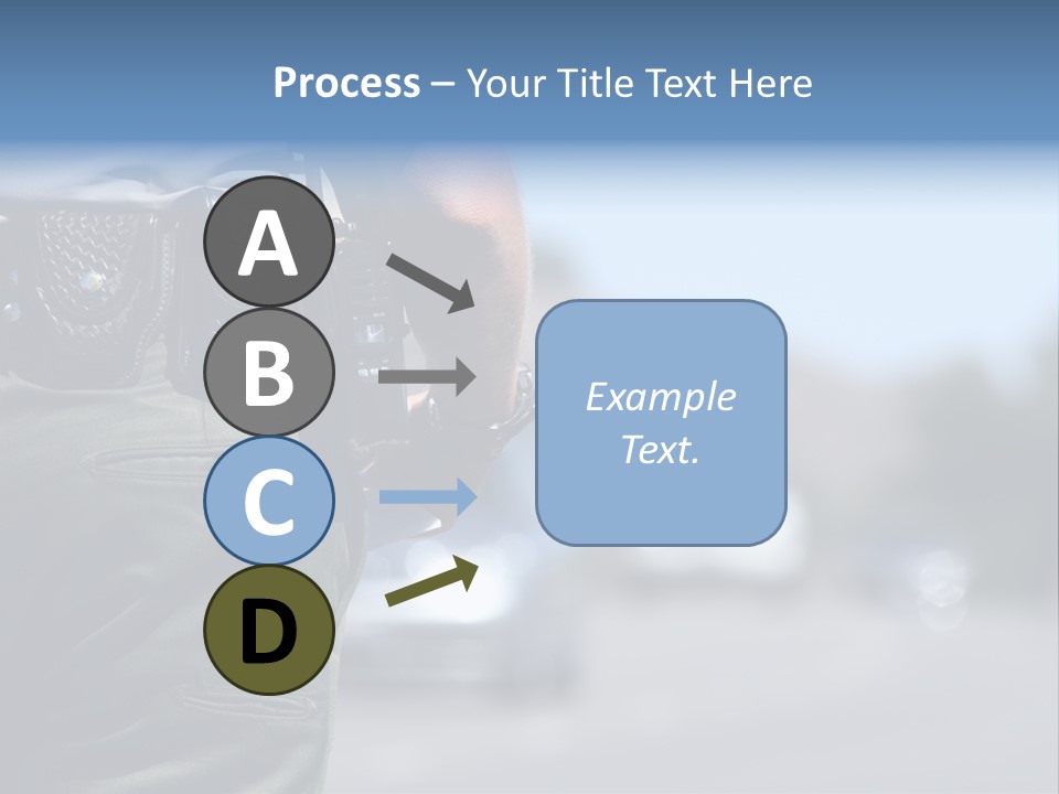 A Police Officer Standing By Traffic PowerPoint Template