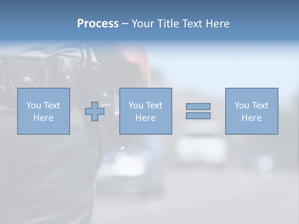 A Police Officer Standing By Traffic PowerPoint Template