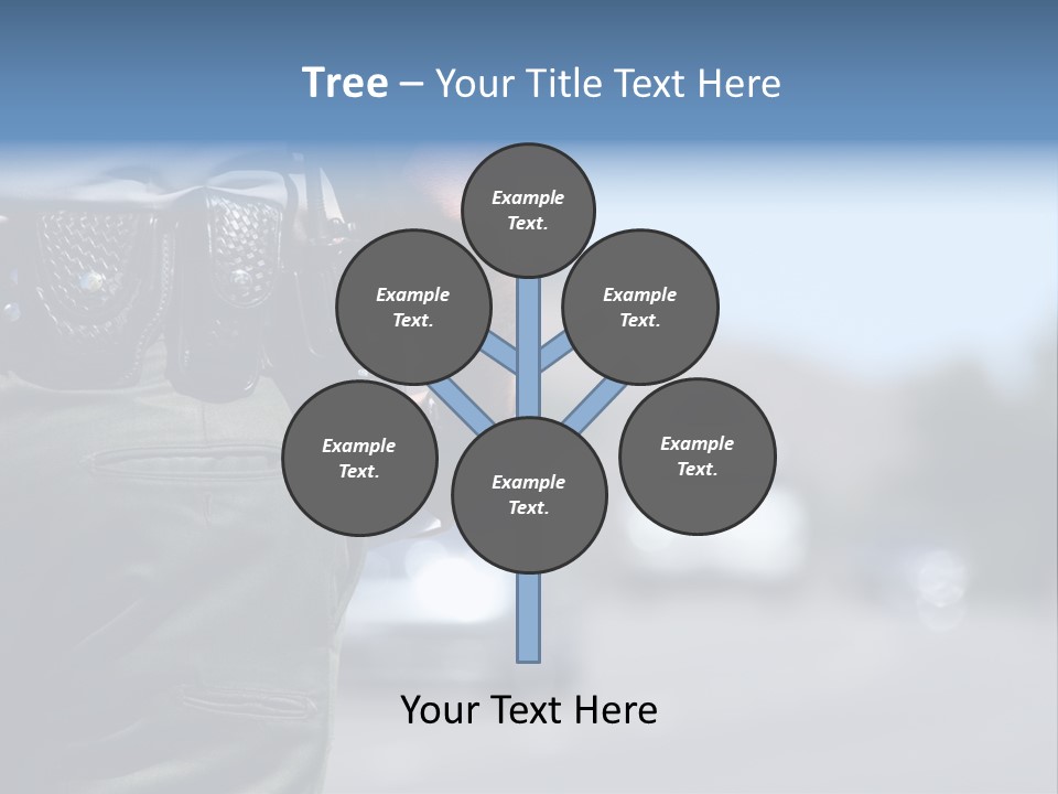 A Police Officer Standing By Traffic PowerPoint Template