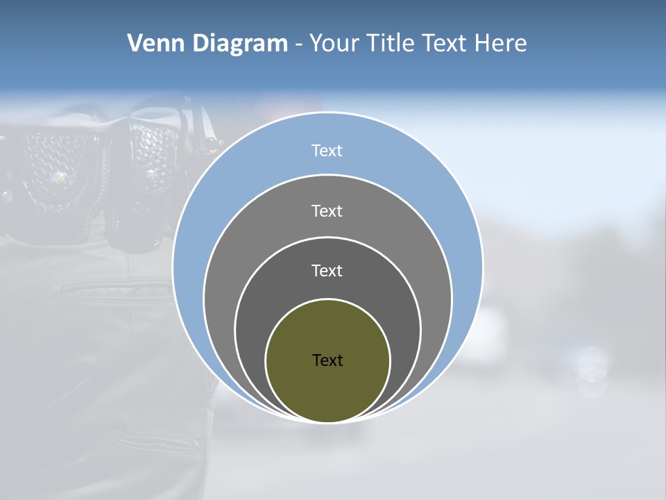 A Police Officer Standing By Traffic PowerPoint Template