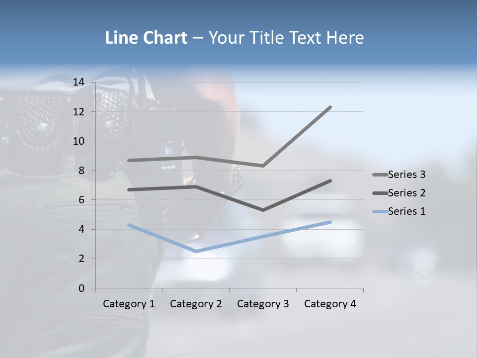 A Police Officer Standing By Traffic PowerPoint Template