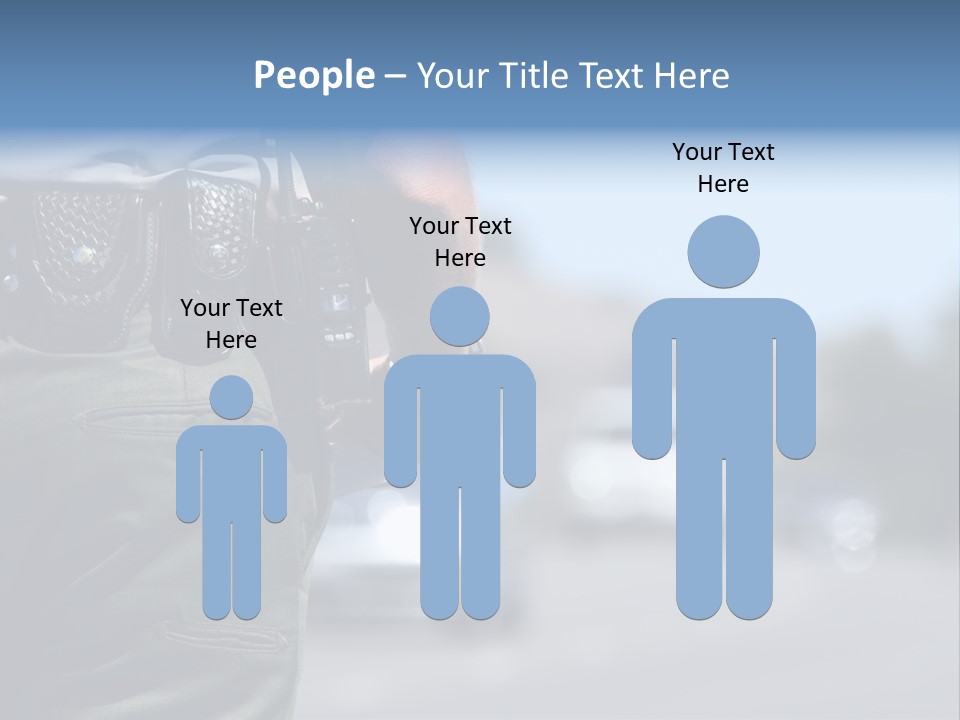 A Police Officer Standing By Traffic PowerPoint Template