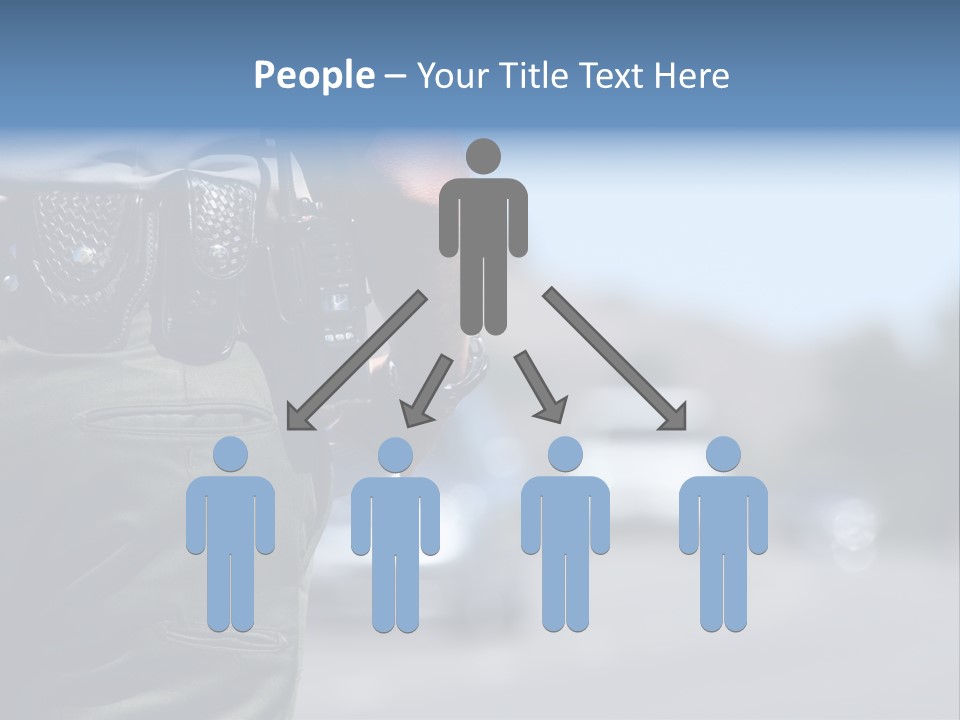 A Police Officer Standing By Traffic PowerPoint Template