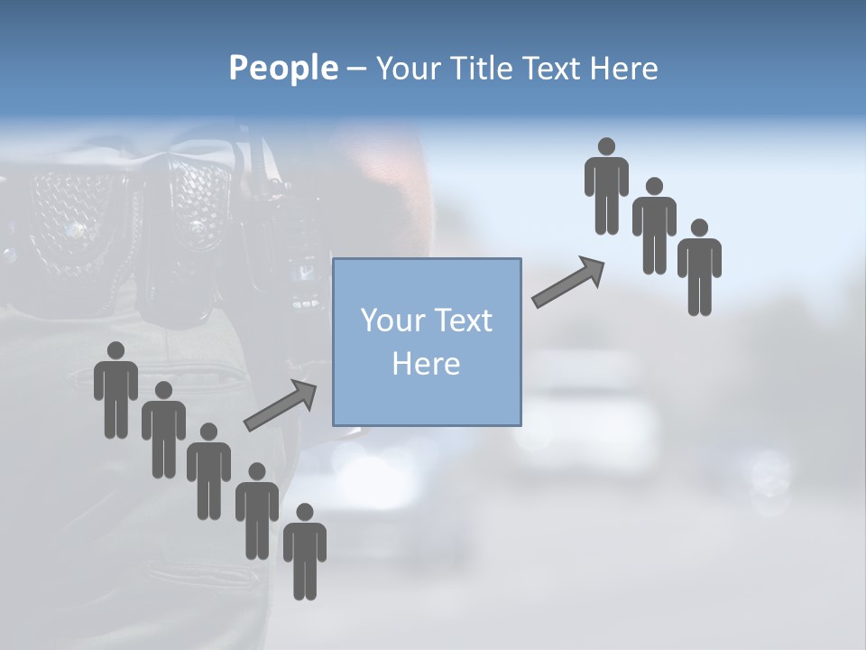 A Police Officer Standing By Traffic PowerPoint Template